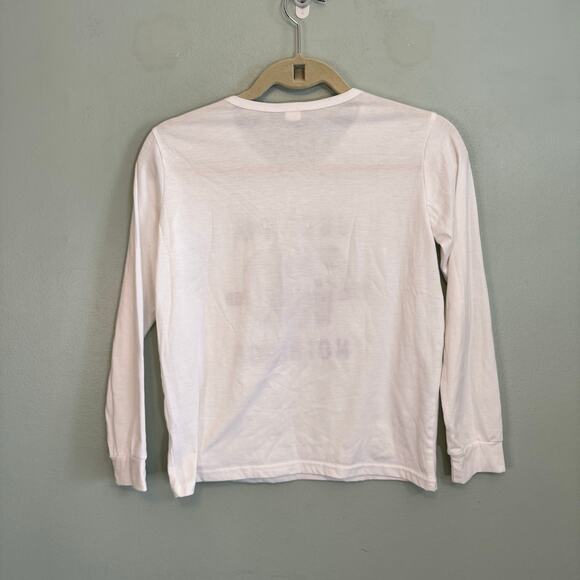 Sloth Nothinge Sweatshirt Junior Teen 13-14 White Graphic Lazy Funny Long Sleeve - Picture 2 of 7